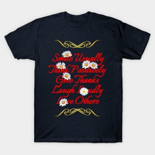 Red Handwritten Smile T-Shirt